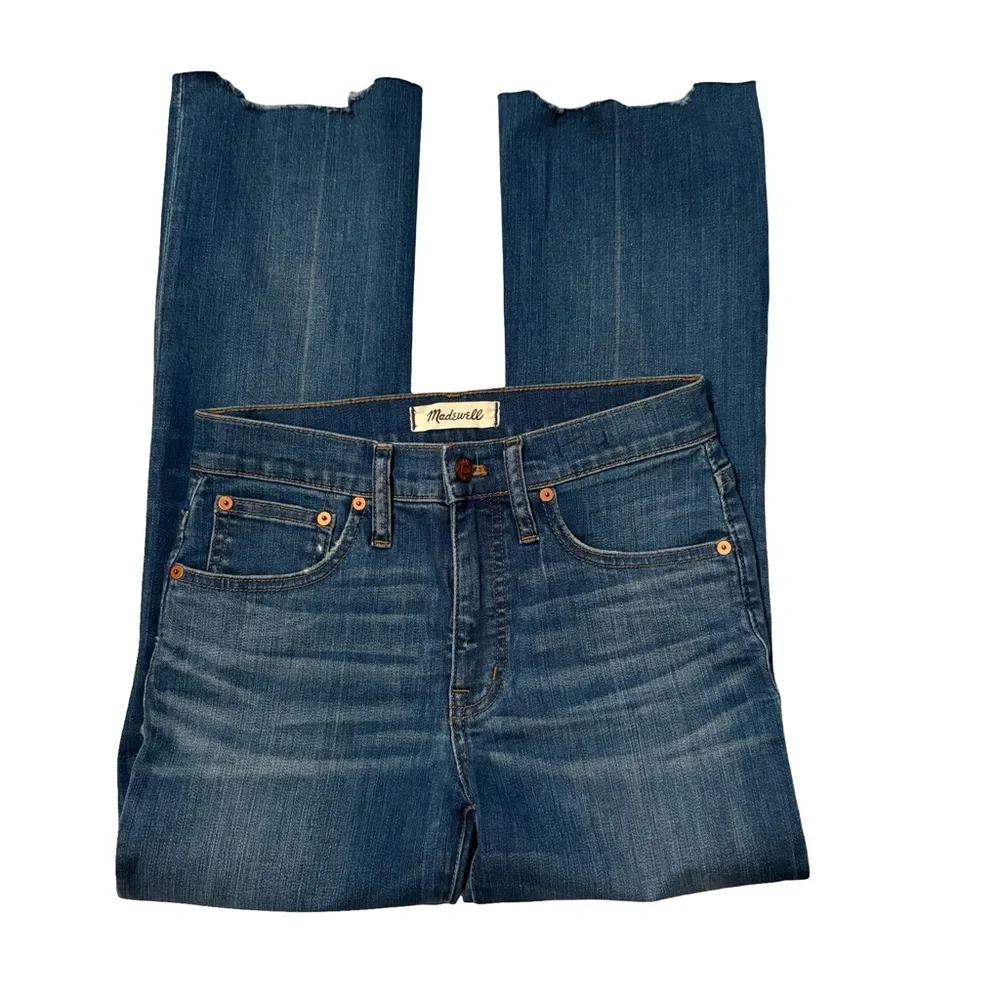 Madewell Cali Demi-Boot Jeans: Destructed-Hem Edition, Sz 25 - Picture 7 of 16